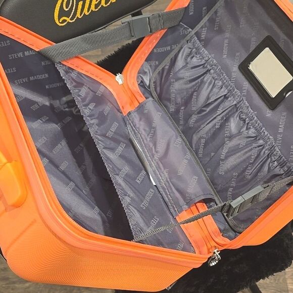 Steve Madden Fanatic Collection SM Logo Hard Side Cosmetic Case- Ocean Coral - Picture 10 of 10